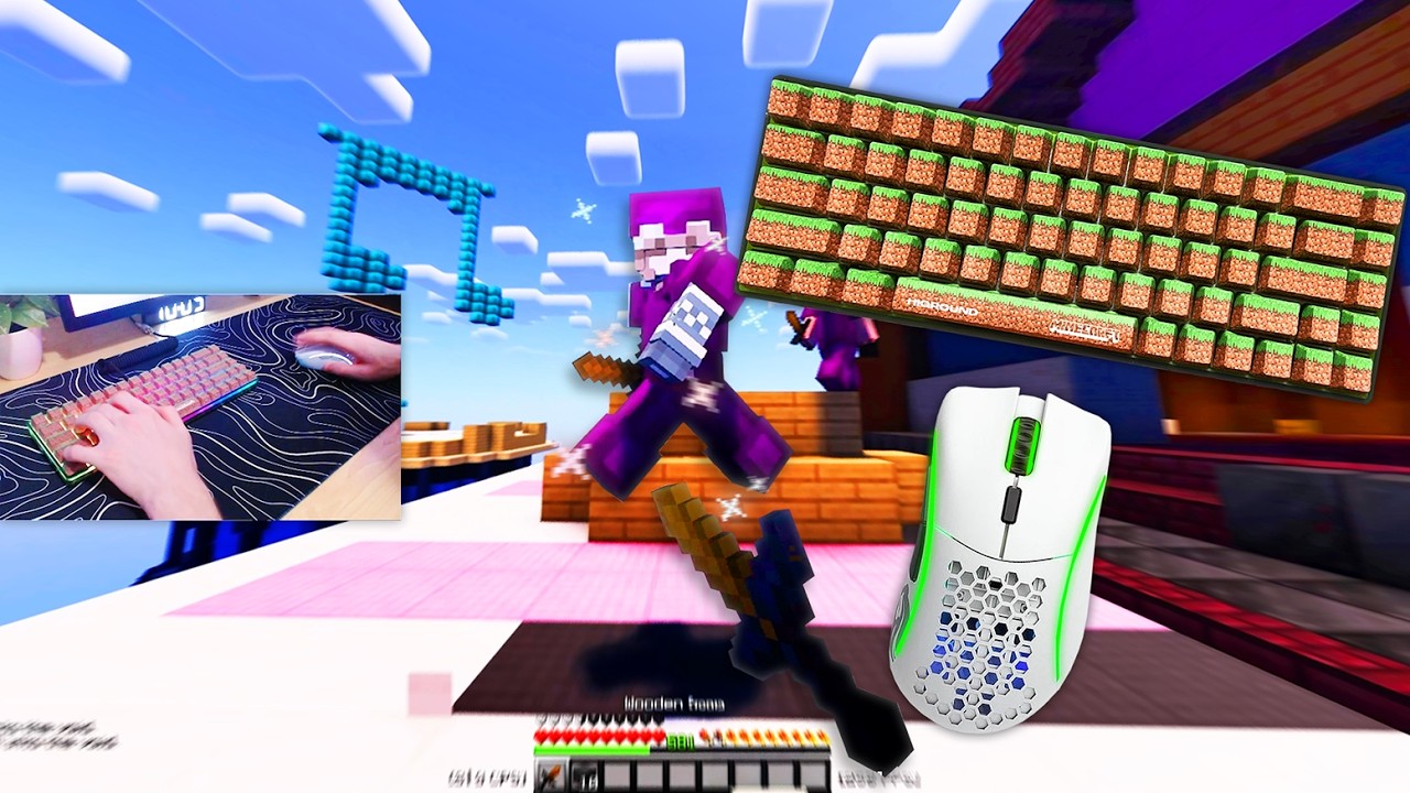 Minecraft Official Keyboard & Mouse Sounds ASMR | Hypixel Bedwars