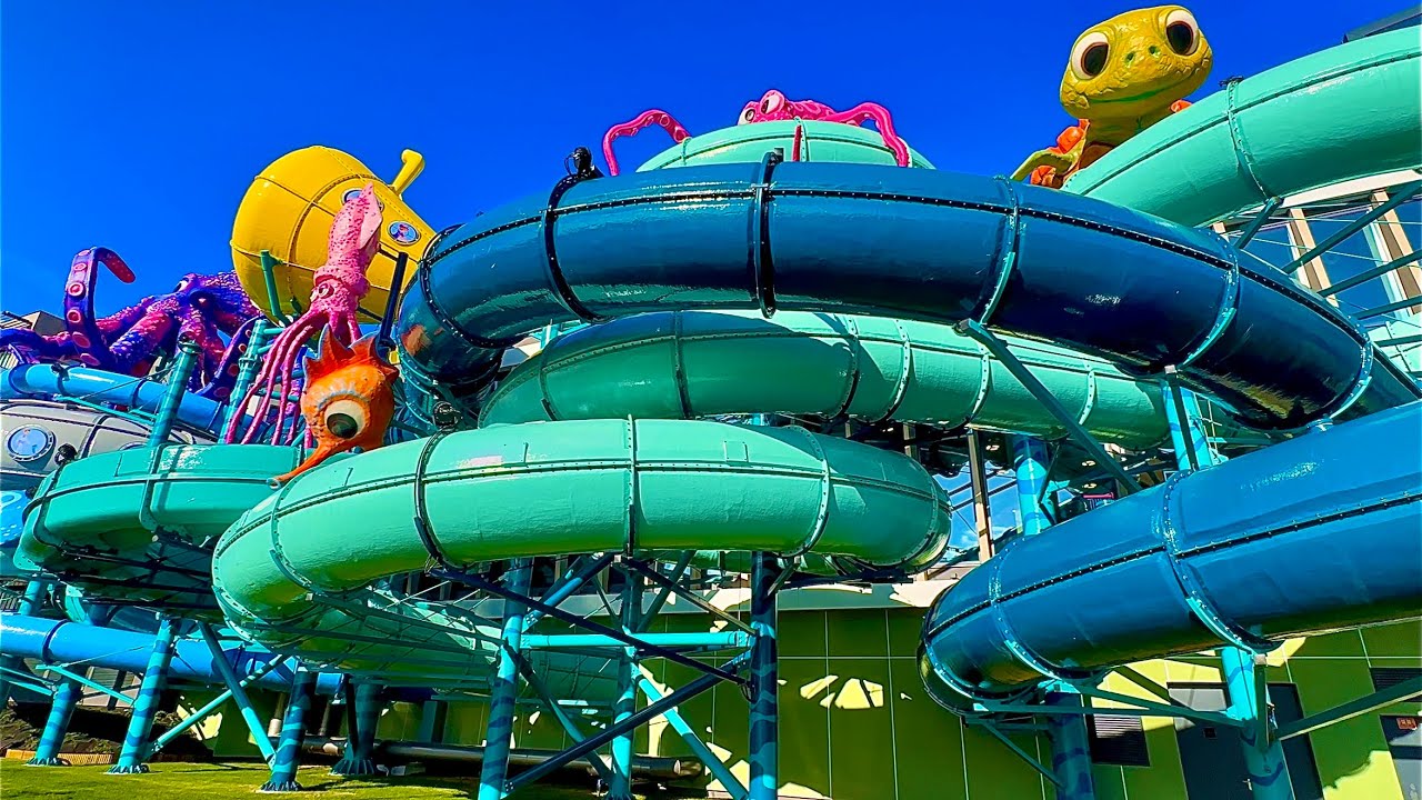 Waterslides at Aquapark Międzyzdroje in Poland