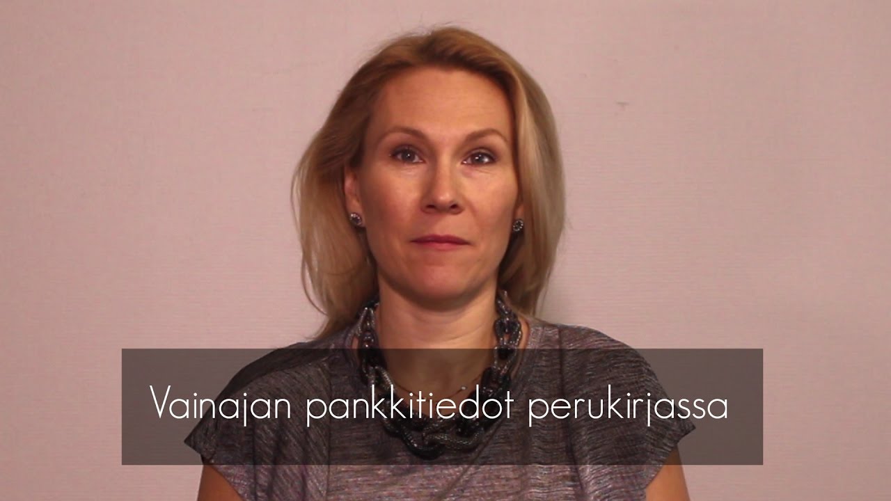Vainajan pankkitiedot perukirjassa
