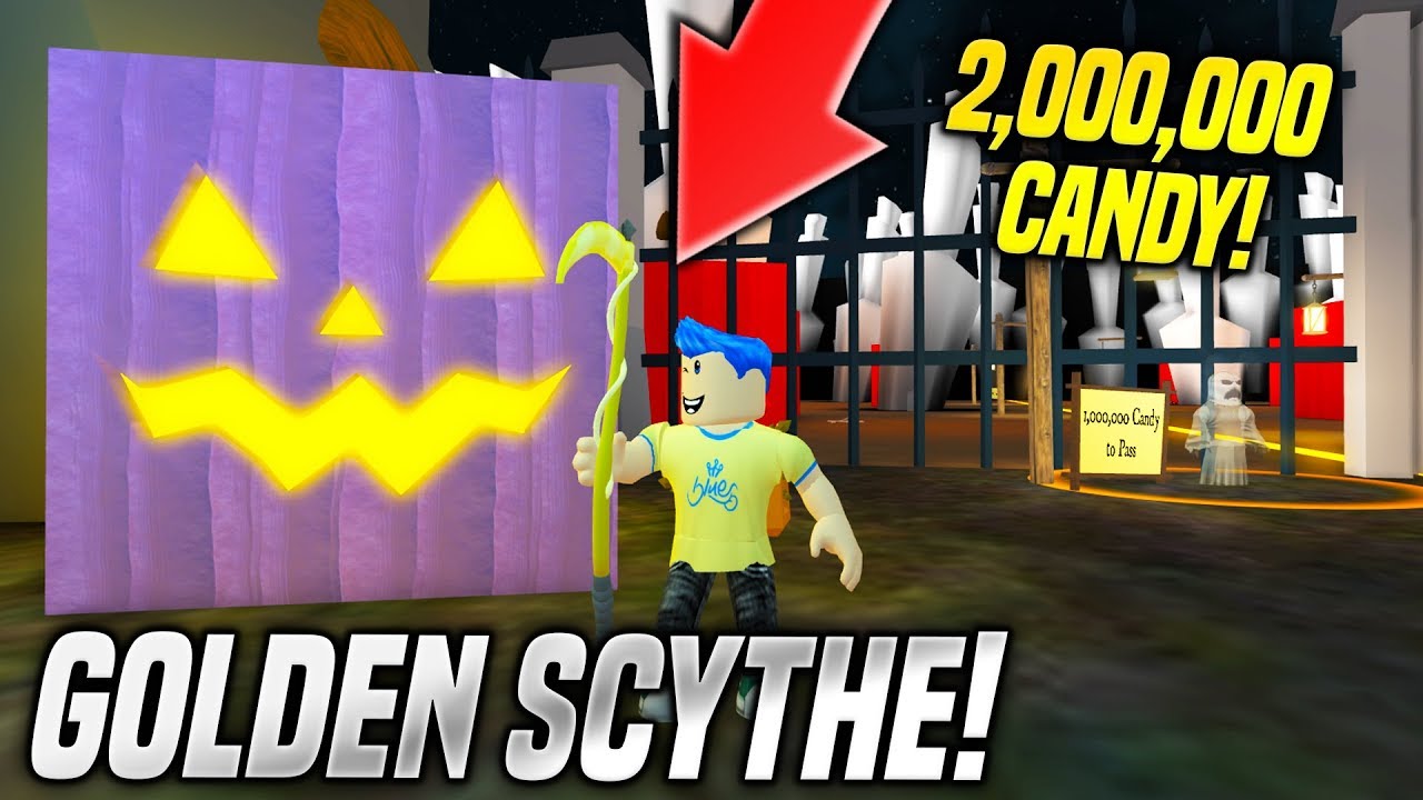 GETTING THE GOLDEN SCYTHE IN PUMPKIN CARVING SIMULATOR!! *MY NEW GAME* (Roblox)