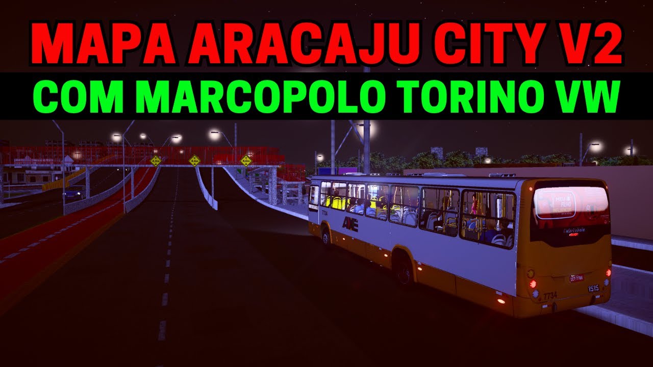 🔴Mapa Aracaju City V2 Linha 402 Gameplay Proton Bus Simulator a Noite | PBSU