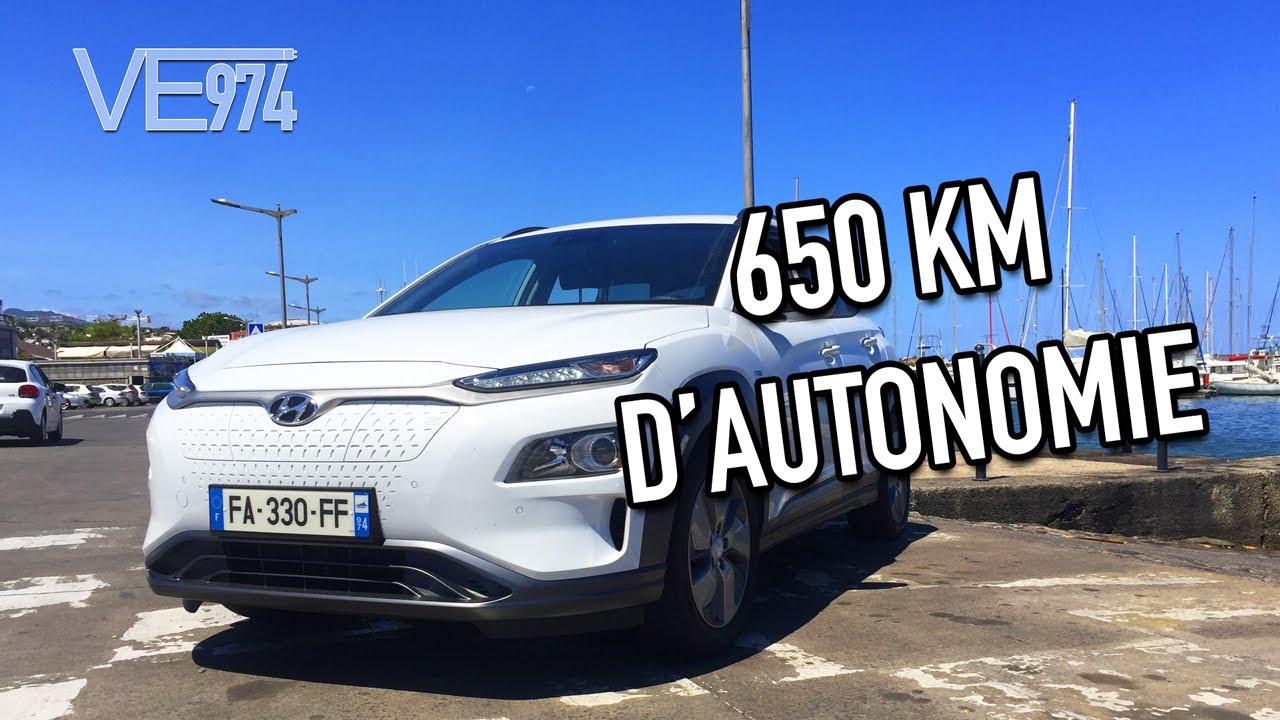 Essai COMPLET Hyundai Kona électrique 64kWh 2018 à LA RÉUNION
