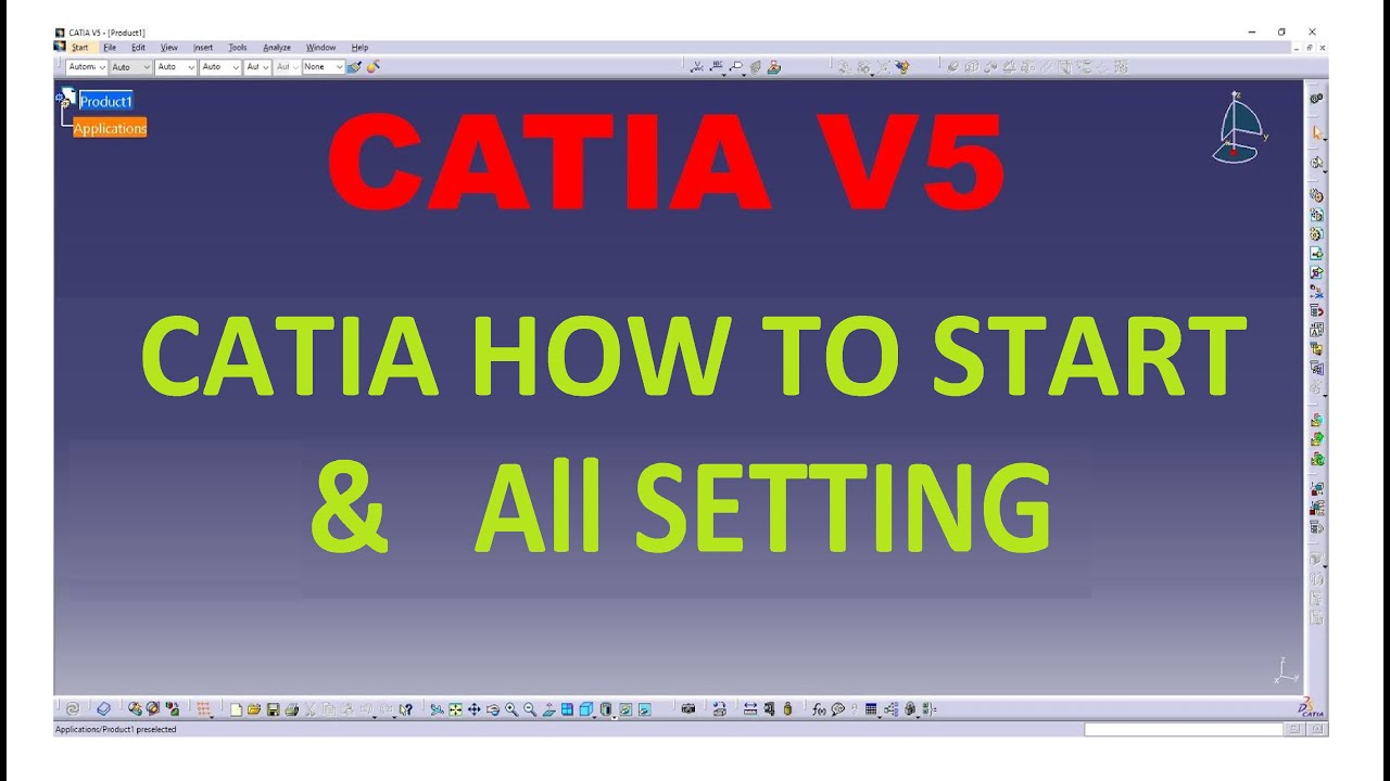 Basic setting in Catia software II CATIA Tutorial II Catia Basic II Tutorial - 03