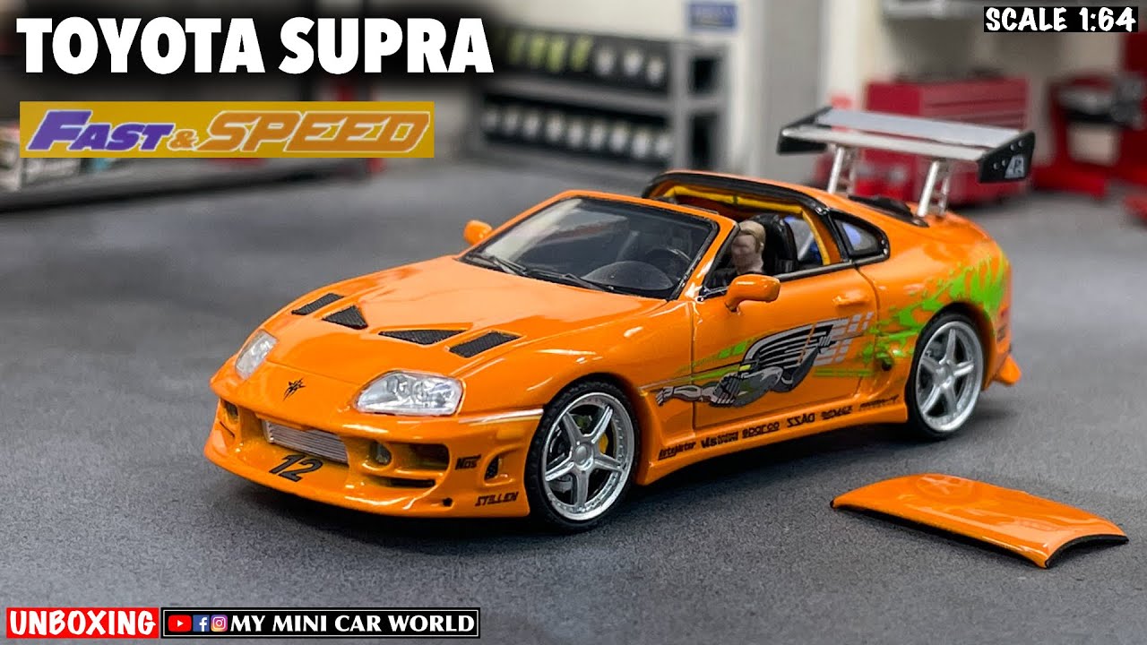 『МИР МИНИМАЛЬНЫХ АВТОМОБИЛЕЙ』РАСПАКОВКА БЫСТРОГО И СКОРОСТНОГО TOYOTA SUPRA 1/64