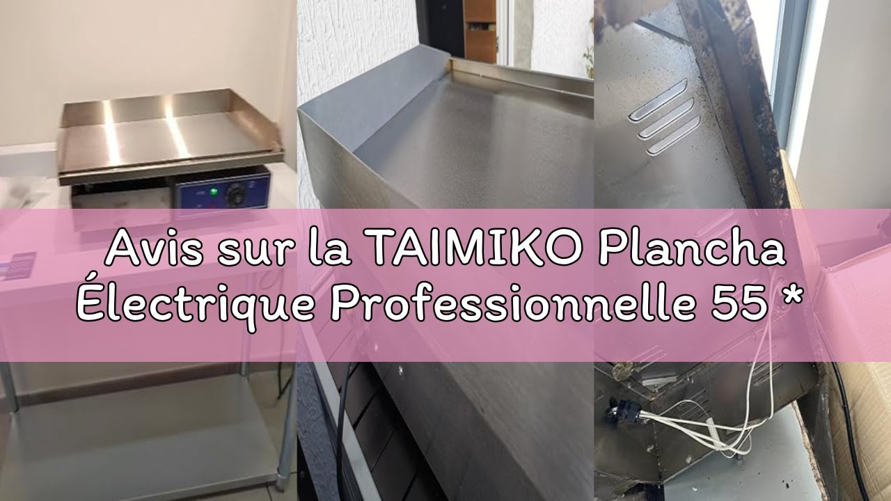 Avis sur la TAIMIKO Plancha Électrique Professionnelle 55 * 35.5cm Plaque de Cuisson Lisse 2 Zones D