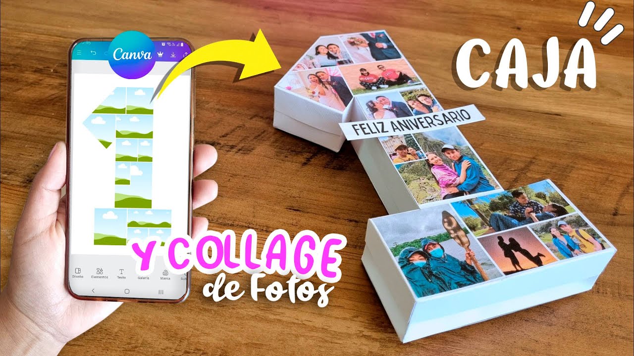 CAJA NÚMERO 1 en 3D y COLLAGE DE FOTOS 😍 | Plantillas Gratis |Tu Diva Creativa
