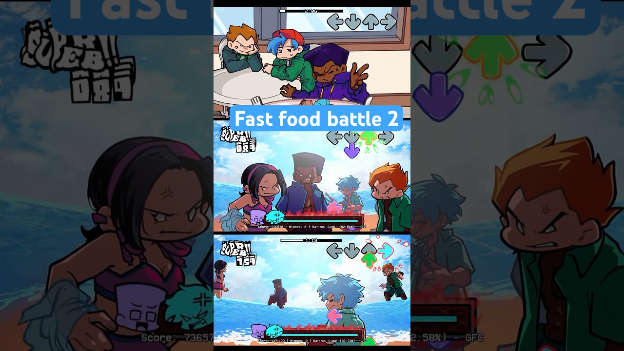 Darnell x Nene x Pico x BF in Fast Food Battle 2 - FNF Mod - Friday night funkin&rsquo; #fnf