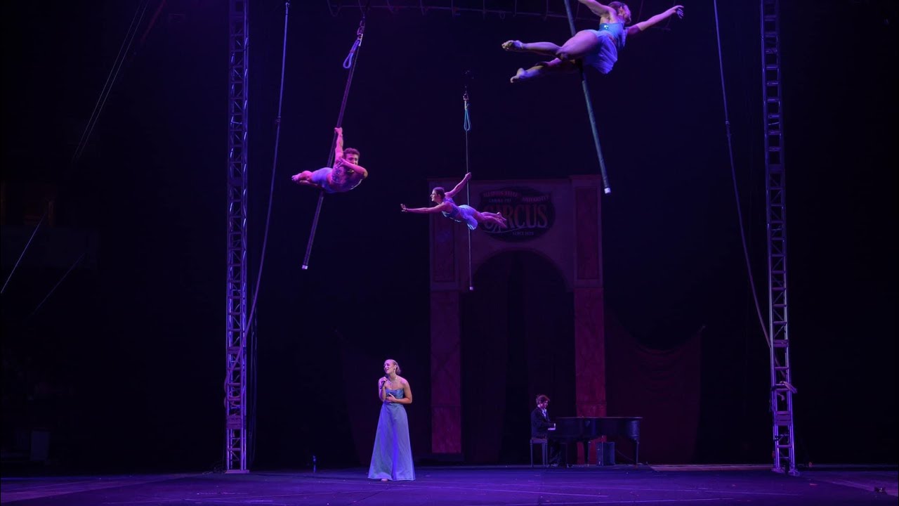Aerial Pole- Gamma Phi Circus 2024 | Live Aerial, Vocal, and Piano Performance