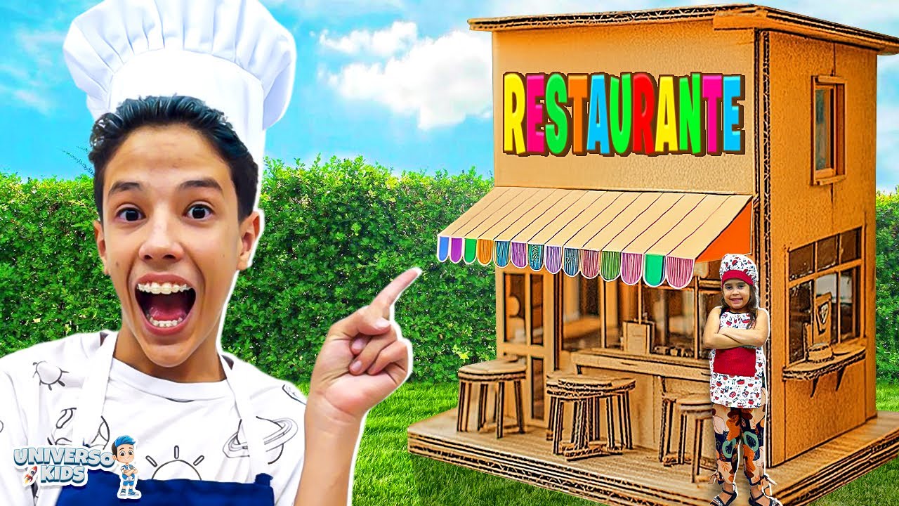 Henrique e a História Engraçada do Restaurante de PAPELÃO | CARDBOARD RESTAURANT