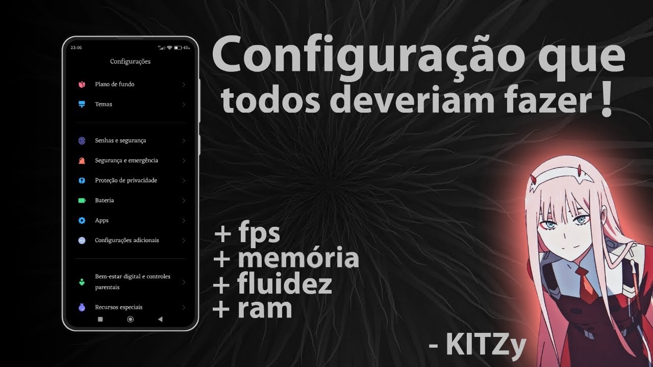 CONFIGURAÇÕES DE OTIMIZAÇÃO +60fps | Estabilidade de bateria e performance 🤳🤪