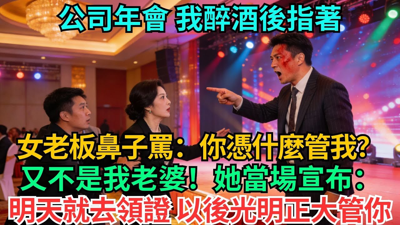 公司年會，我醉酒後指着女老闆鼻子罵：你憑什麼管我？又不是我老婆！她當場宣佈：明天就去領證，以後我光明正大地管你#職場#情感