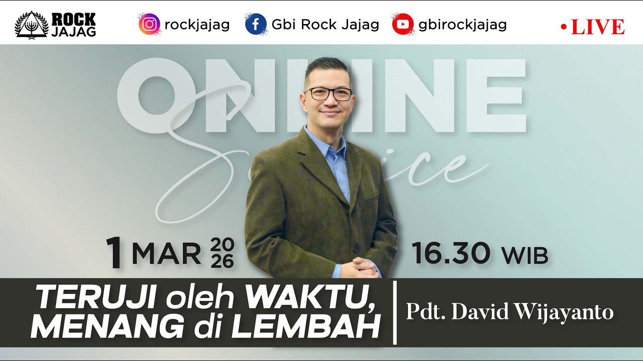 TERUJI oleh WAKTU, ......... - ROCK JAJAG LIVE - 01 Maret 2026 - pk 16.30 WIB - Pdt. David Wijayanto
