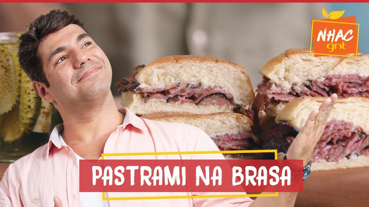 Sanduíche de pastrami com iogurt defumado e picles de pepino e maxixe | Felipe Bronze |Perto do Fogo