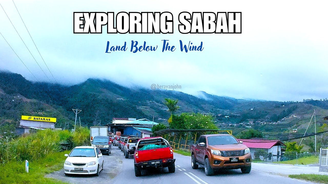 Kundasang Town To Gathering Village //🚜Sabah Scenic Drives 4K//Relaxing Calming Music