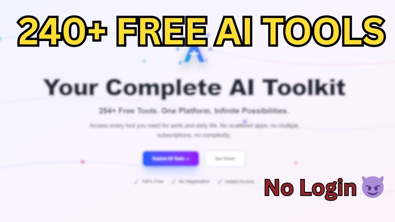 This FREE AI Site Has 240+ Tools That Feel Illegal &mdash; No Login!