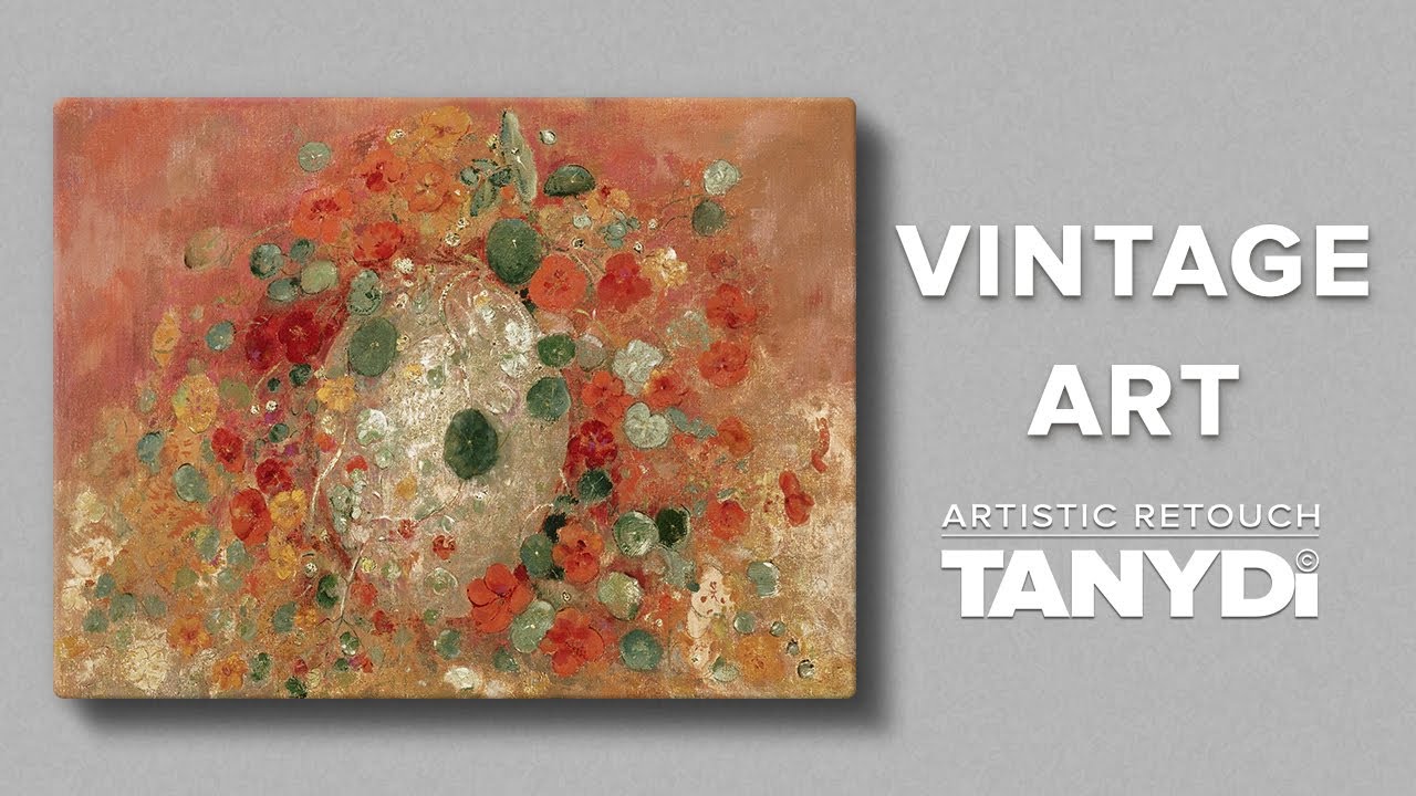 Nasturtiums, Odilon Redon Oil Painting, Still Life Summer Flowers Print, Vintage Art rb3-804