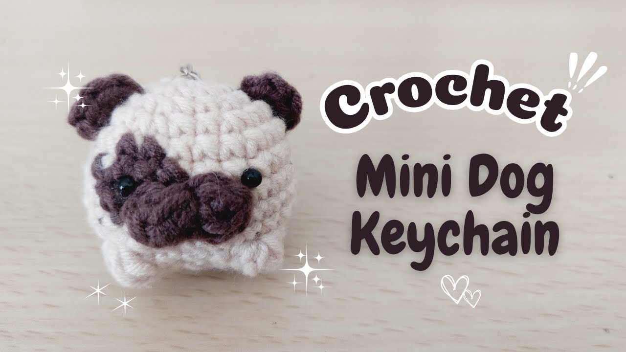 How to Crochet Mochi Dog Amigurumi Keychain | Beginner Friendly | Easy Amigurumi Crochet Tutorial