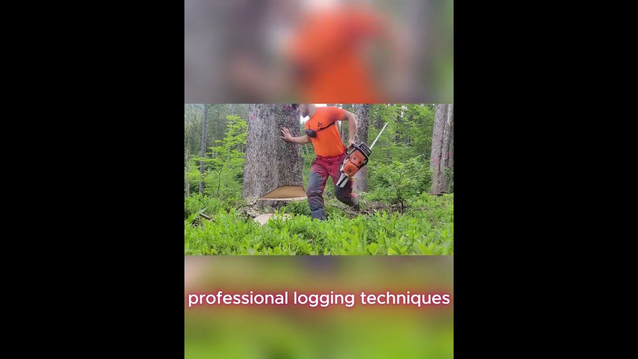 Professional Logging Techniques  #logsaw  #farming  #logcutting #woodworking #loggerwade #wood