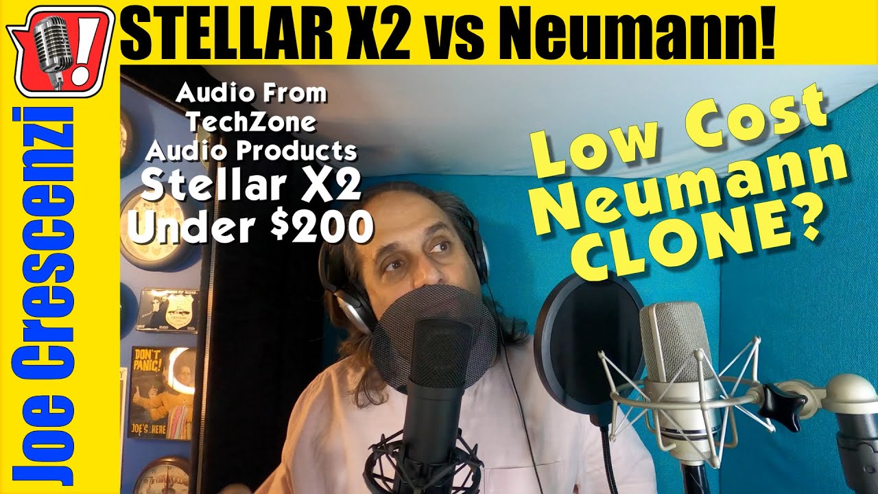$200 Stellar X2 vs $1300 Neumann TLM 103 - TechZone Audio Products in my WhisperRoom Voiceover Booth
