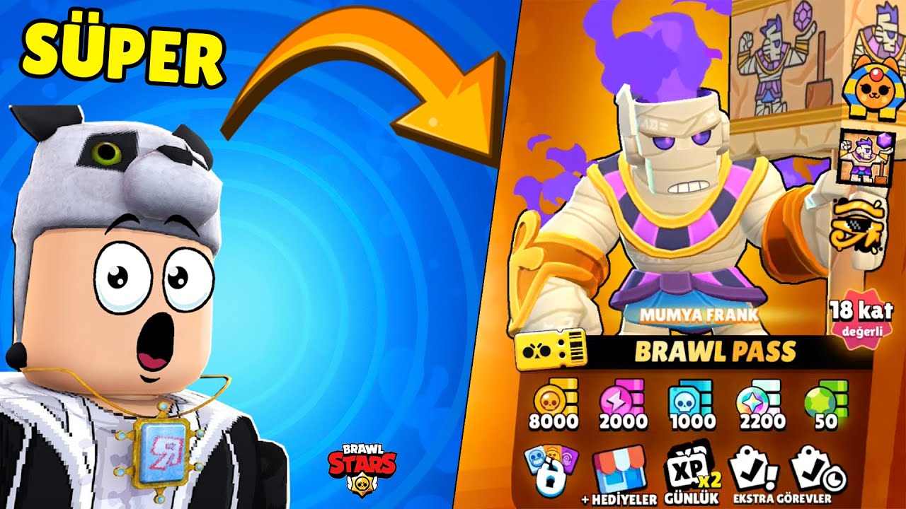 HERONPUPPY YENİ BRAWL PASS ALIYOR! MUMYA FRANK - Brawl Stars