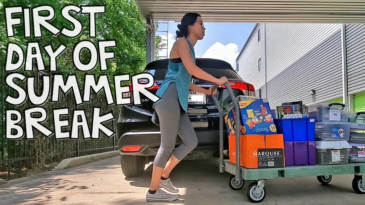 Summer 2022: first day of summer break! organizing new storage unit and home decor shopping