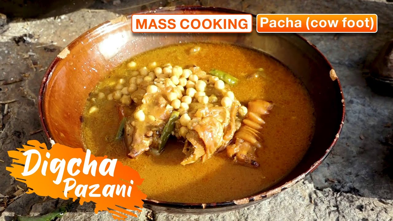 Digcha Pazani: Delicious Pacha (cow foot) recipe in the nature🌲🔥 - EP  72