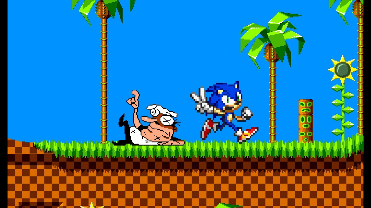 Pizza Tower Green Hill Zone Act 1 and 2