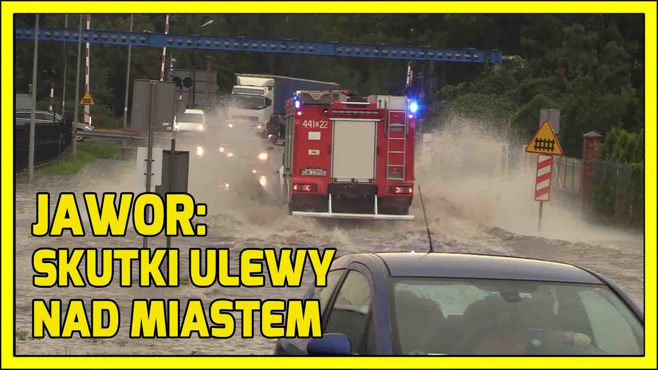 JAWOR. Skutki ulewy nad miastem