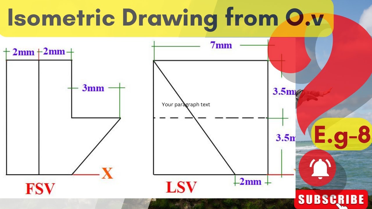 How to Draw Isometric View from Orthographic | Step by Step | Class 12 Engineering Graphics