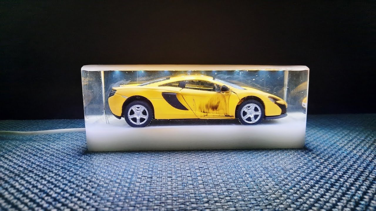 Cool DIY souvenir Epoxy Resin Lamp | Cars Resin Art