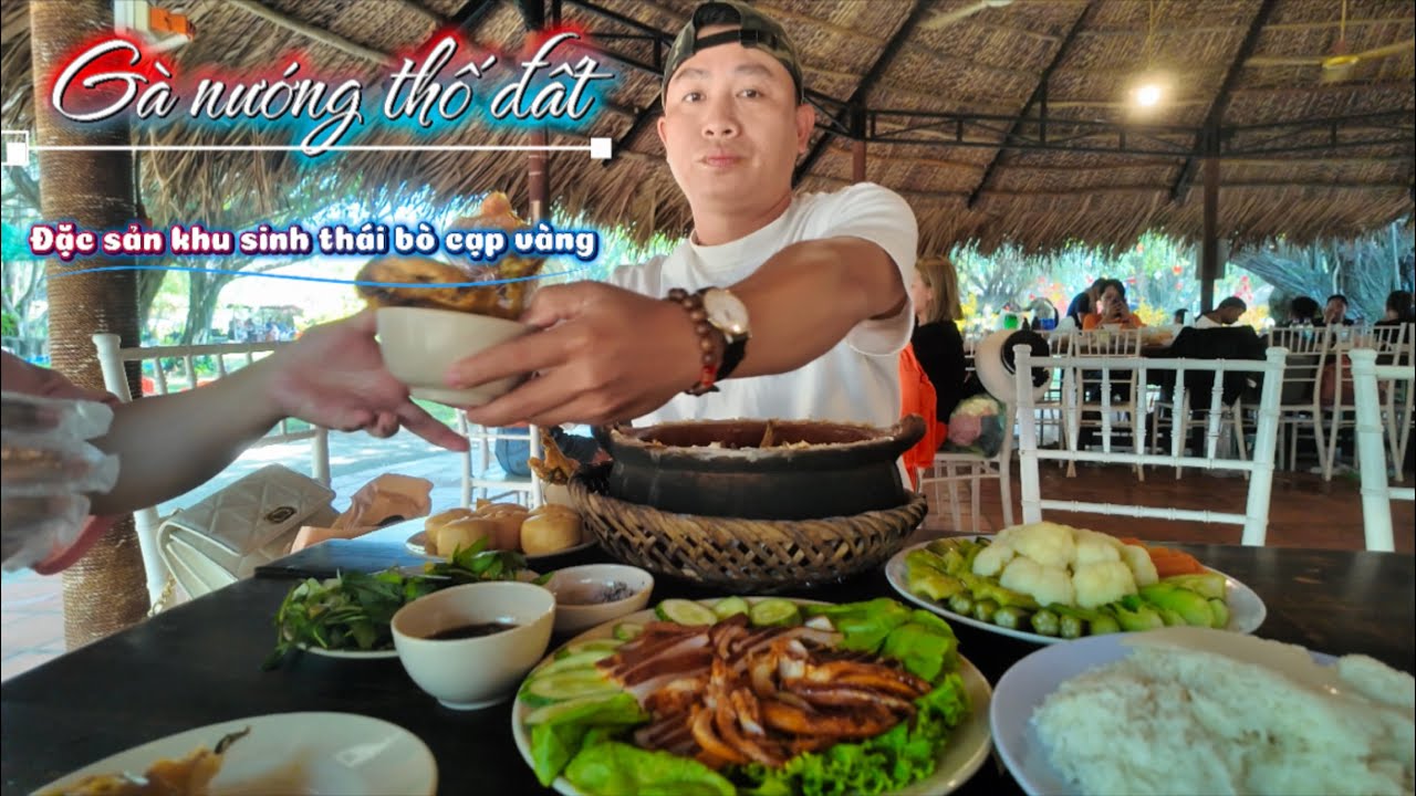 Trải nghiệm đi bò cạp vàng ăn gà nướng thố đất,khu sinh thái bò cạp vàng Nhơn Trạch 