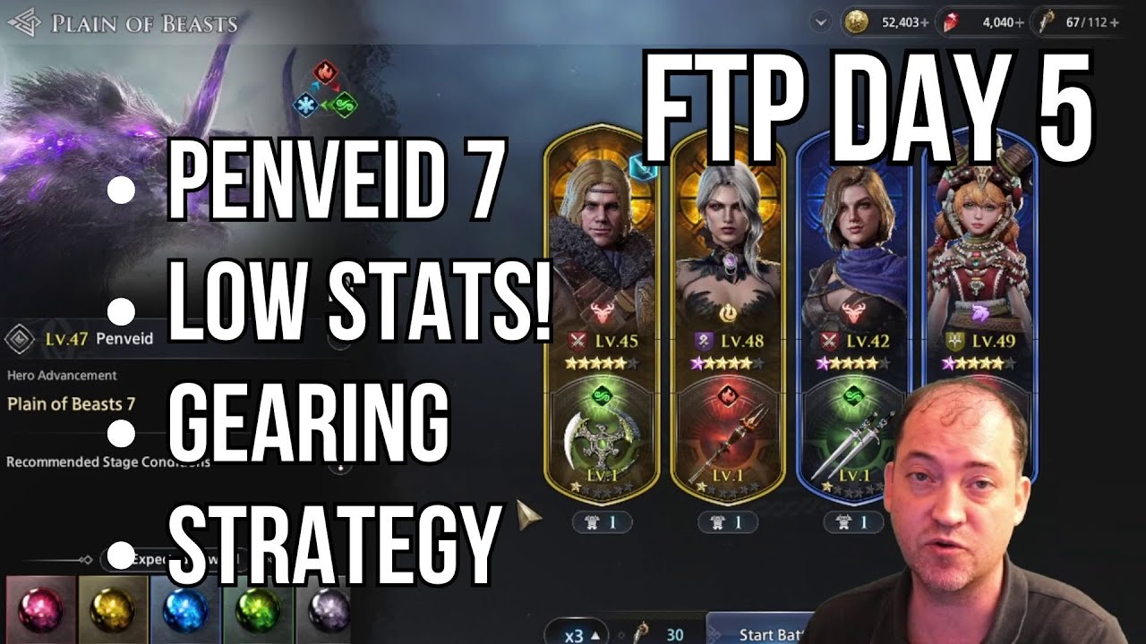 FTP Day 5 - Penveid 7 low stats guide! (King Arthur Legends Rise)
