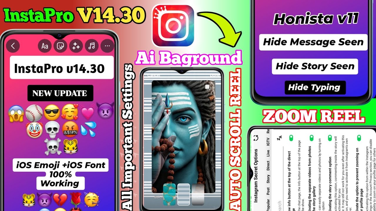 InstaPro v14.30 New Update Features 🔥| InstaPro v14.30 High Quality Settings | New iOS Emoji & Font