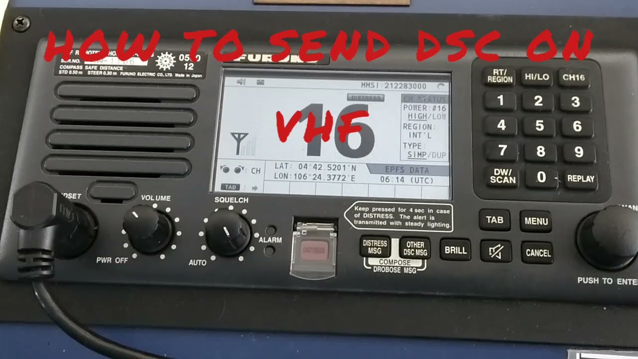 How to send DSC  on Furuno FM 8900S. | Weekly gmdss test Furuno FM 8900S.