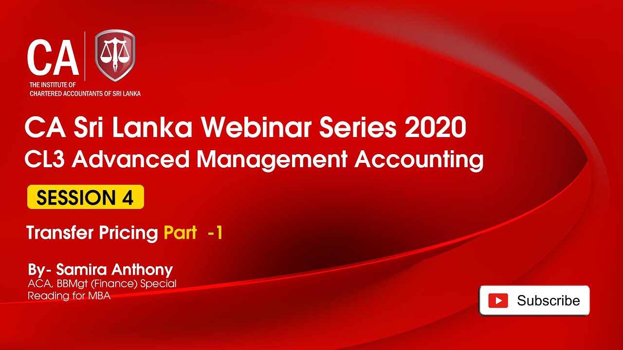 CL3  Transfer Pricing Part 1 /  4 July 2020 Session 4