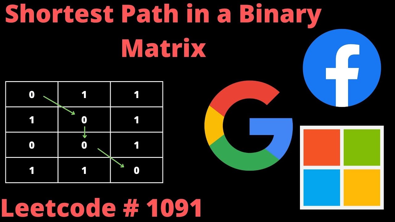 КРАТЧАЙШИЙ ПУТЬ В ДВОИЧНОЙ МАТРИЦЕ | LEETCODE 1091 | РЕШЕНИЕ BFS НА PYTHON