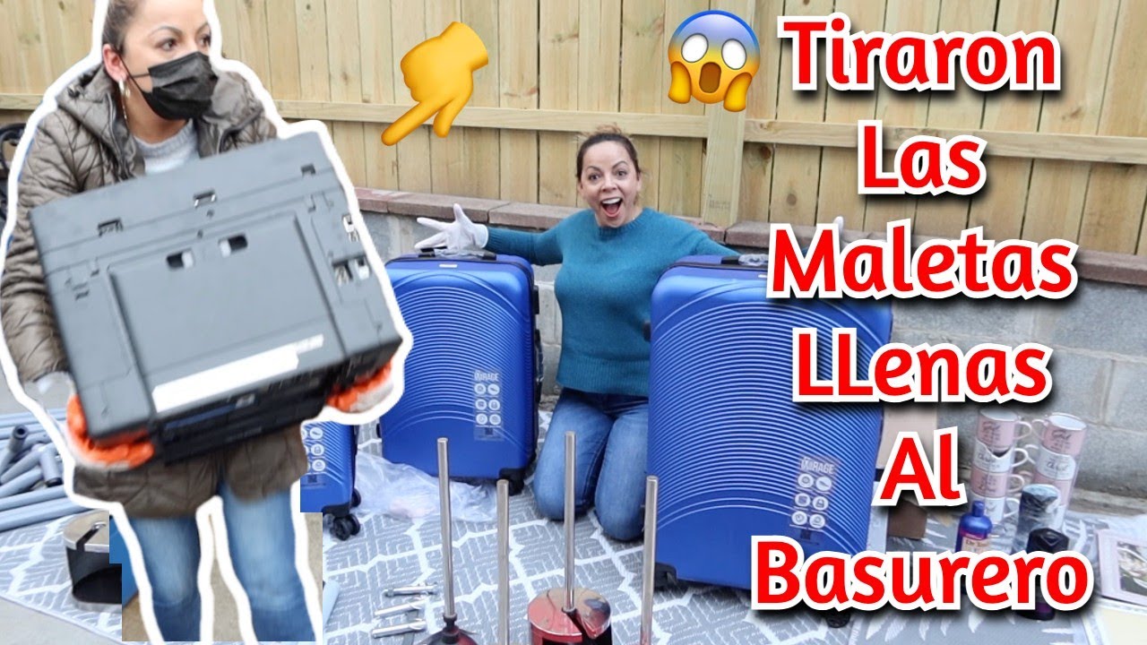 Dejaron Las Maletas llenas en el Basurero pero las Encontramos😱Asi Tiran las tiendas las cosas#Noemy