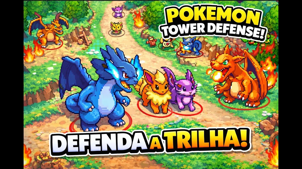 POKEMON estilo Tower Defense extremamente viciante! POKEPATH TD!