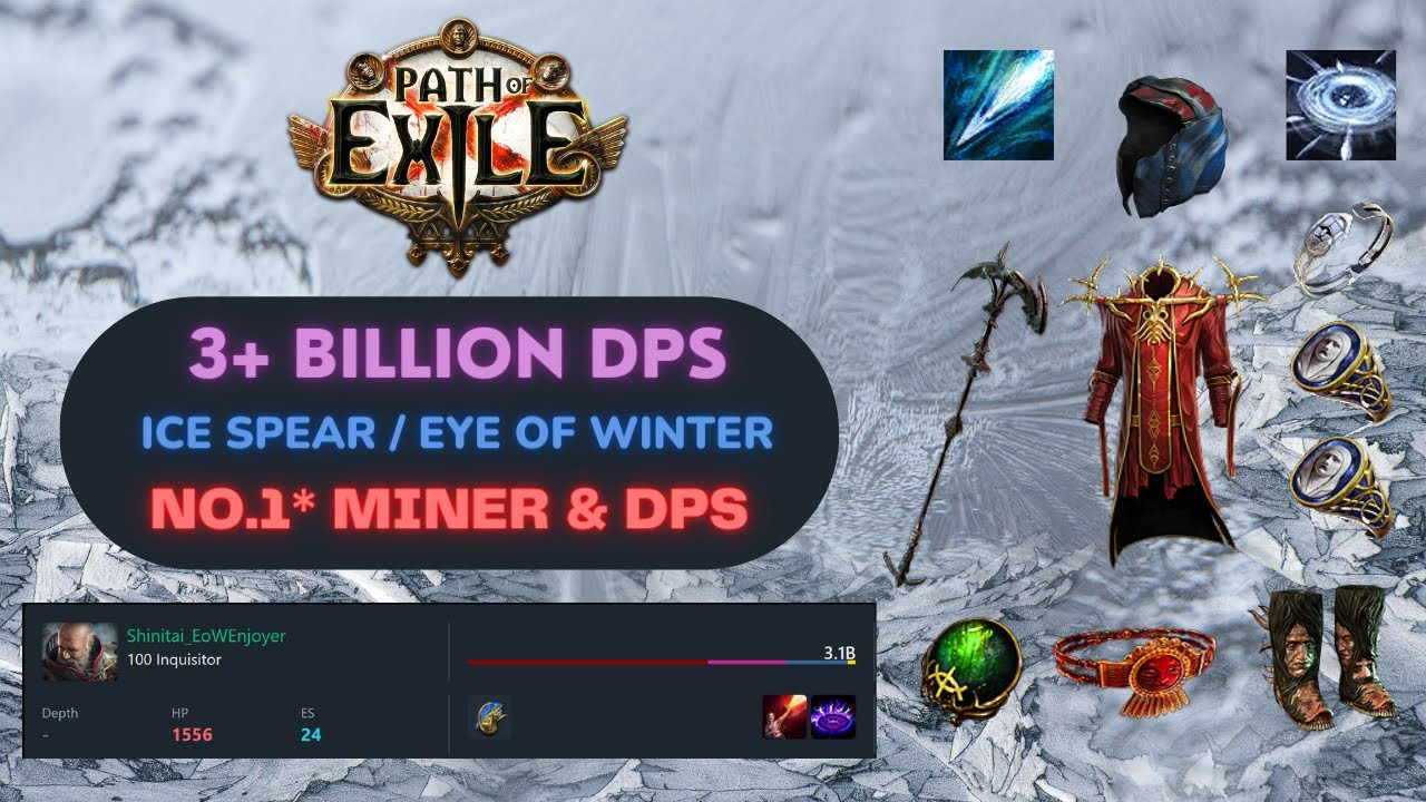 [PoE 3.19]3+ BILLION???? DPS | ZHP Miner Inquisitor | 6 MAN HP UBER BOSS MELTDOWN