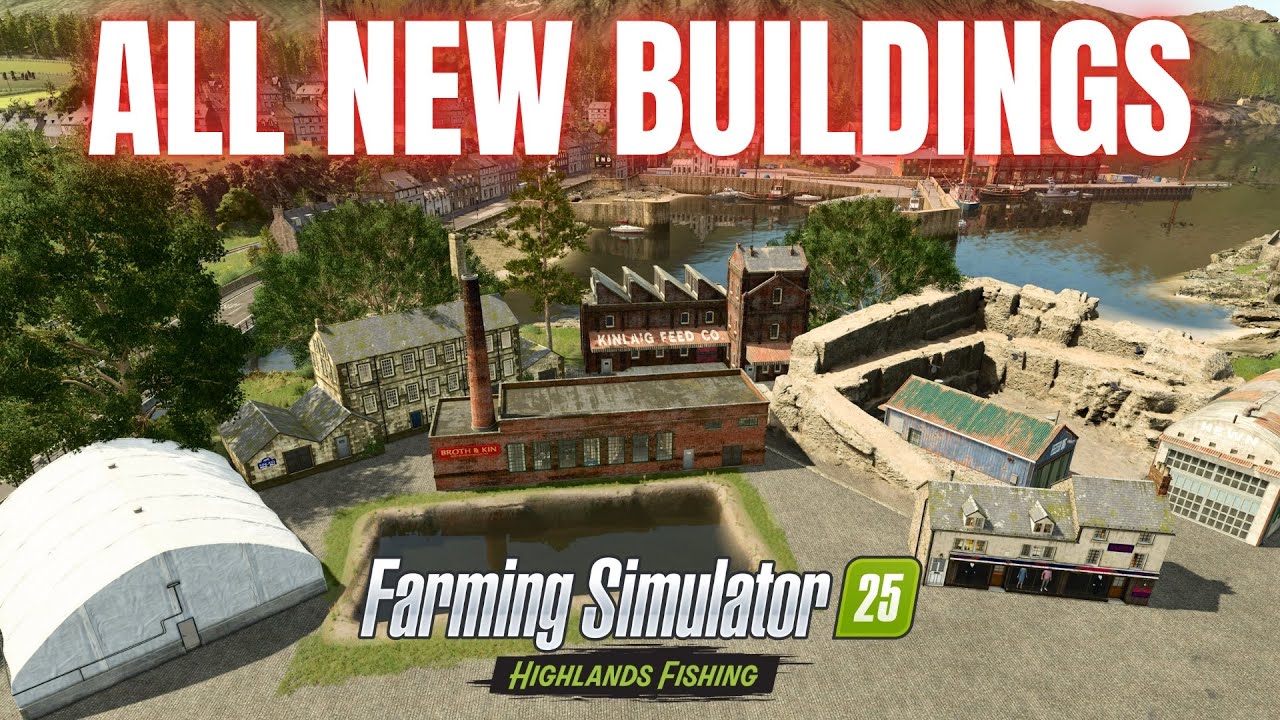 EVERY NEW BUILDINGS - Highlands Fishing Expansion - Farming Simulator 25