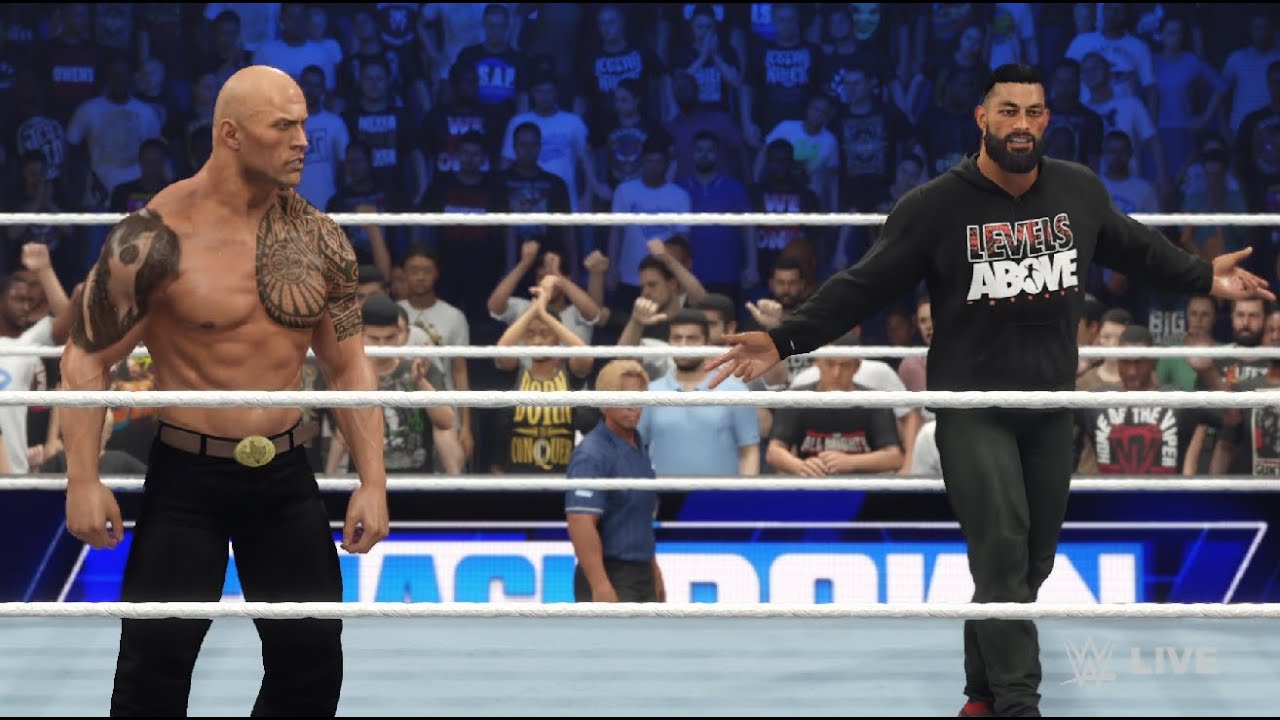 WWE 2K24 Roman Reigns & The Rock vs. Cody Rhodes & Seth Freakin Rollins SmackDown