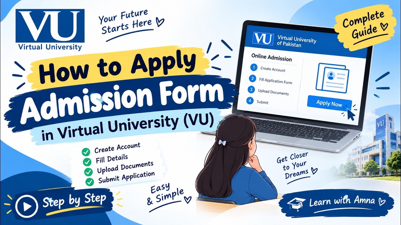 Virtual University VU Admission Form 2026 | Step by Step Complete Guide