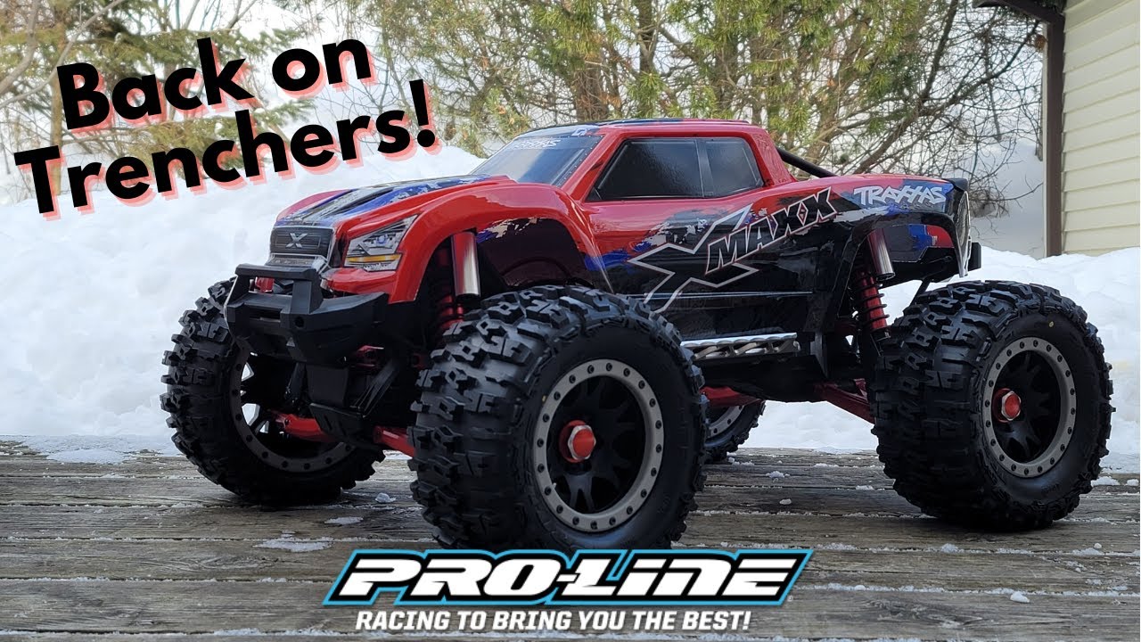 1100KV Traxxas X-Maxx Back On Proline Trenchers