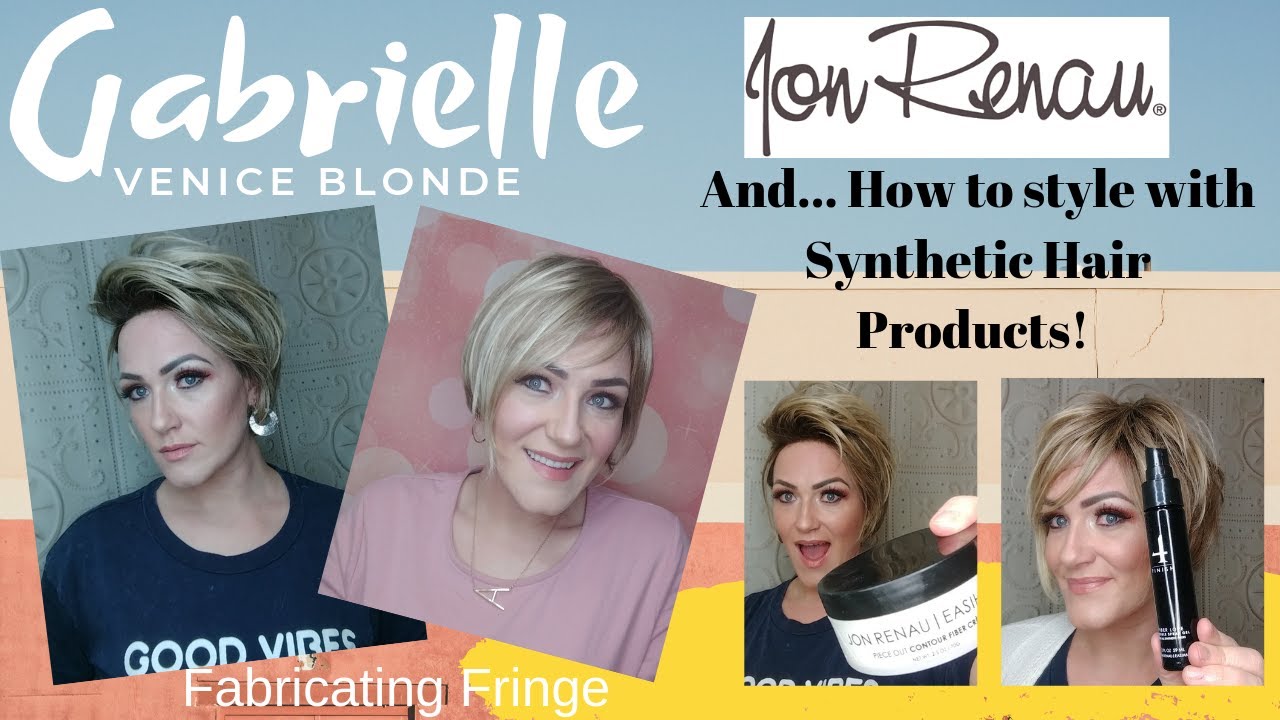 Gabrielle 22F16S8 by Jon Renau + How to Style your pixie Bob wig with synthetic hair products!