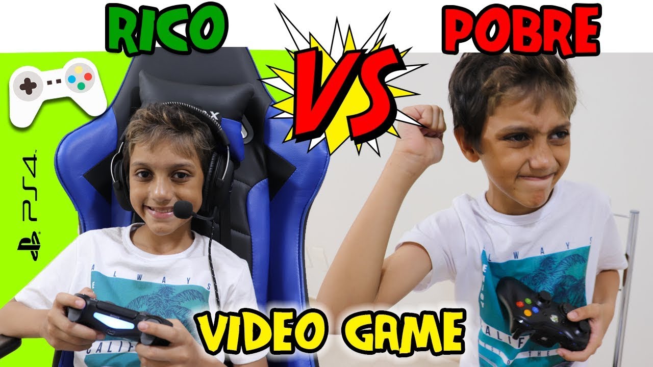 RICO VS POBRE JOGANDO VÍDEO GAME - Gustavo TV