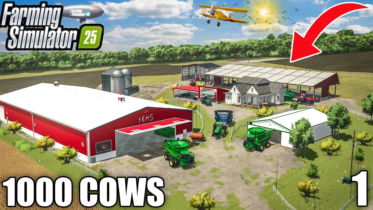 THE ADVENTURE BEGINS! | 1000 COWS Farm | Farming Simulator 25 - Ep1