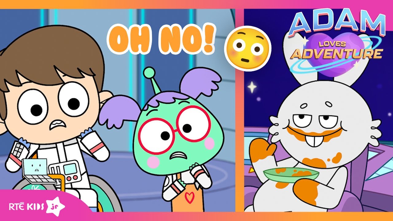 NEW 🌟 Adam Loves Adventure 💜😳 Oh No! Did  Bubby EAT Crunch the Carrot? 😭🐰🥕 | Episode 1 |@RTÉKIDSjr