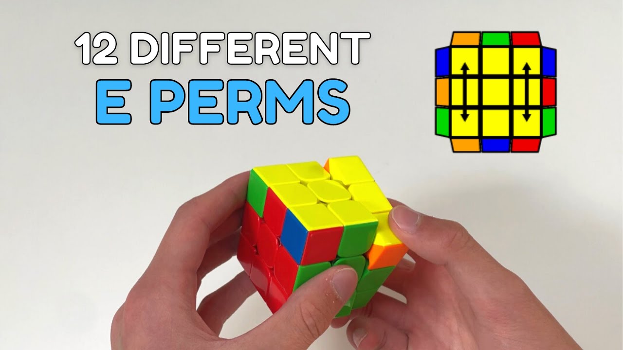 12 Different E Perm Algorithms in 60 SECONDS! (3x3 Rubik's Cube PLL Tutorial)