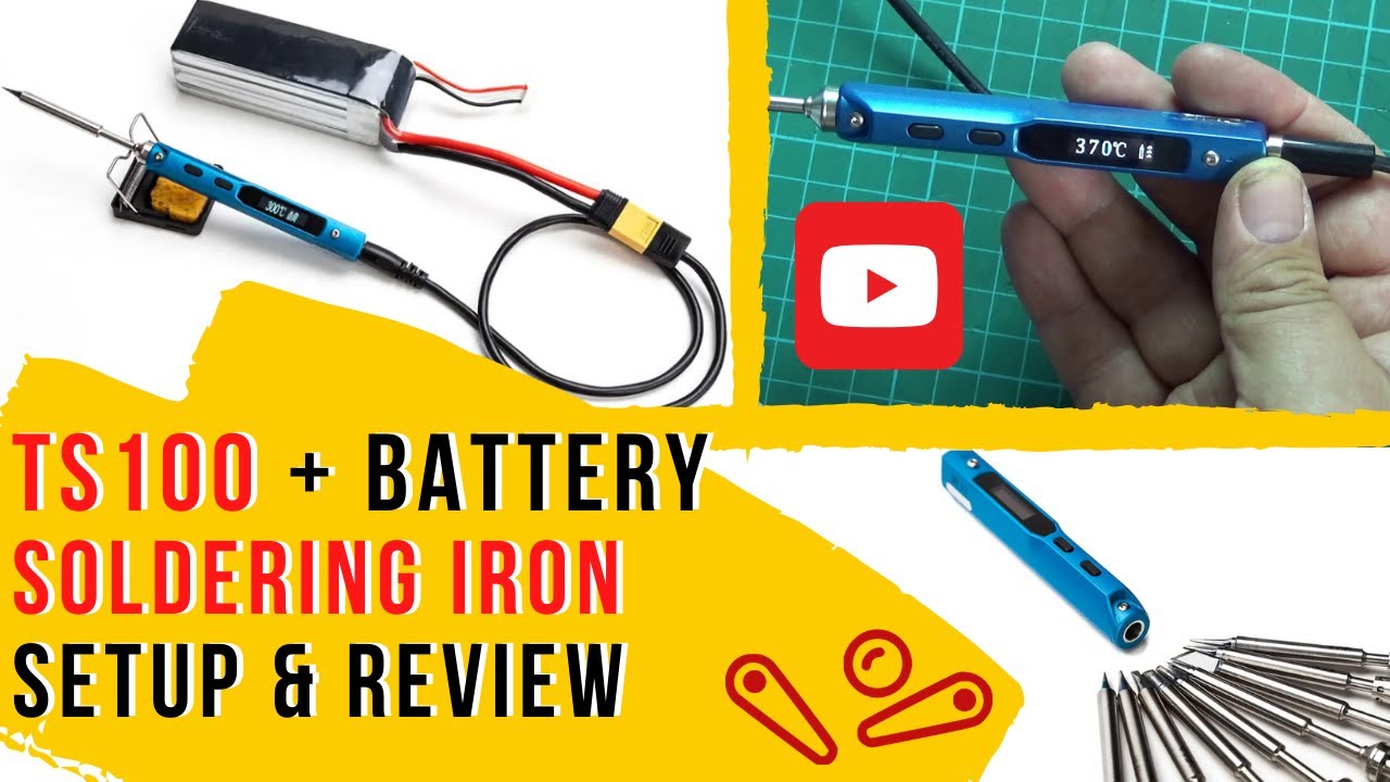 Mini TS100 Soldering Iron with Battery Setup & Review