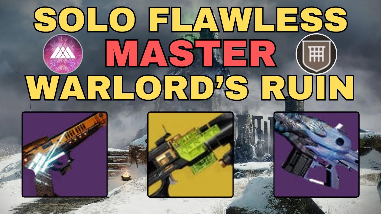 Solo Flawless Master Warlord's Ruin with No Loadout Swaps (Prismatic Warlock)